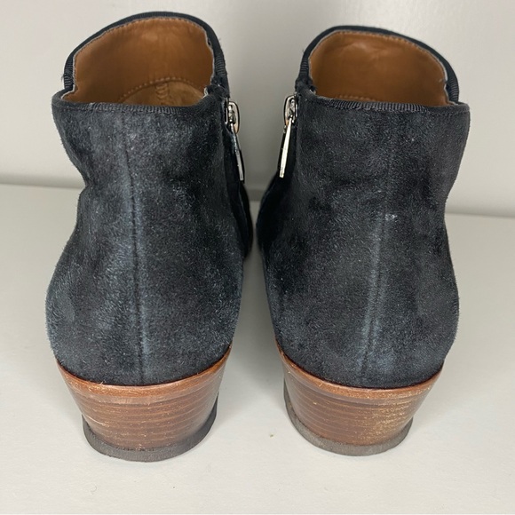 Sam Edelman Womens Petty Ankle Boot Sz 7.5 Black Suede Bootie Block Heel Comfy - Picture 7 of 15